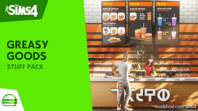 Greasy Goods – Custom Stuff Pack for The Sims 4