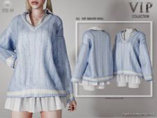Knit Sweater Dress P25 for The Sims 4