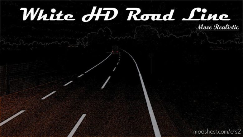 White/Yellow HD Road Narrow for Euro Truck Simulator 2