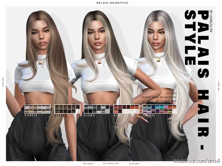 Palais Hairstyle for The Sims 4