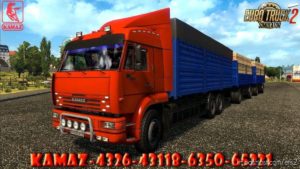 Kamaz – 4326 / 43118 / 6350 / 65221 + Trailers [1.40] for Euro Truck Simulator 2