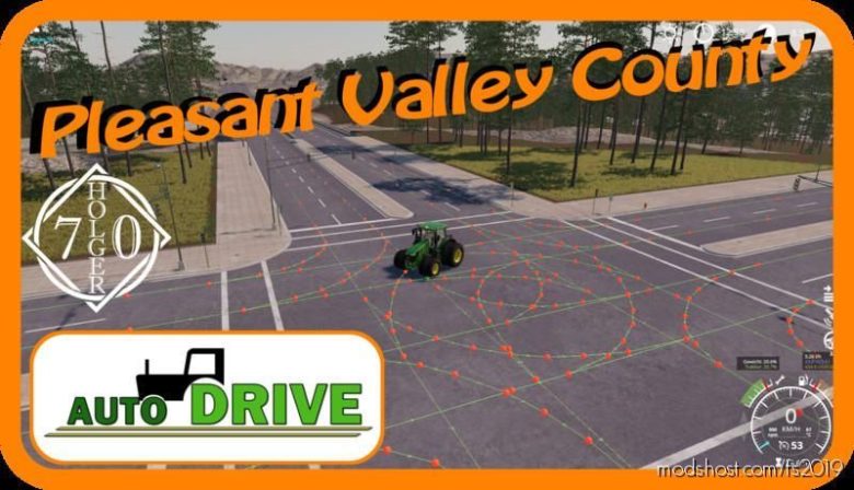 Autodrive Pleasant Valley County Route Network V1.1.0.7 for Farming Simulator 19