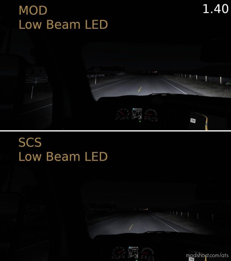 Headlight Upgrade [1.40] for American Truck Simulator