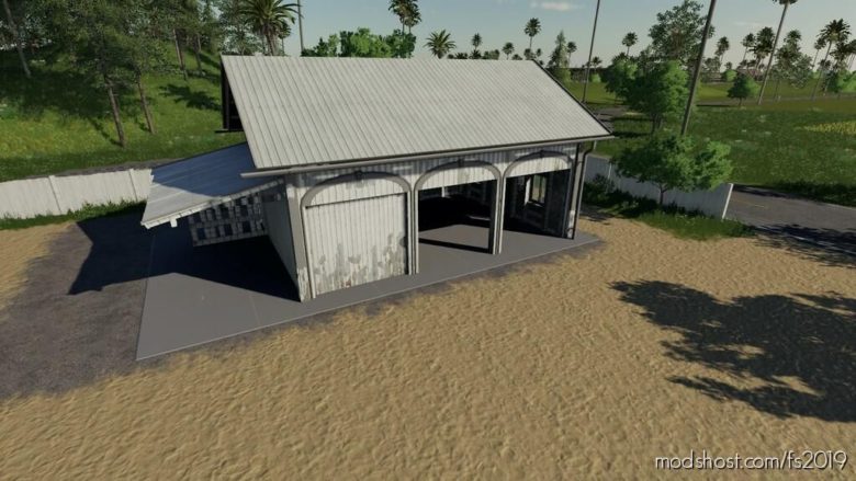 Farmhouse Garage With Working Doors And Light for Farming Simulator 19
