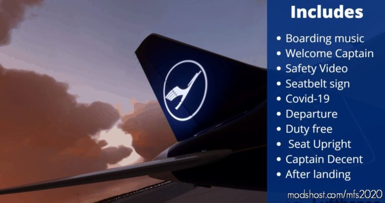 Lufthansa Cabin Sounds And Cabin Announcements V1.2 for Microsoft Flight Simulator 2020
