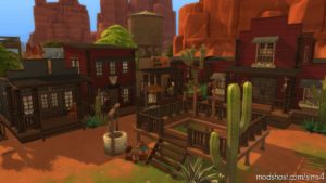 Sims 4 House Mod: Full Western Town With Train – 50×40 NO CC (Image #16)