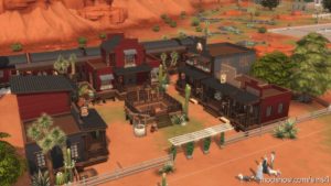 Sims 4 House Mod: Full Western Town With Train – 50×40 NO CC (Image #17)