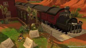 Sims 4 House Mod: Full Western Town With Train – 50×40 NO CC (Image #18)