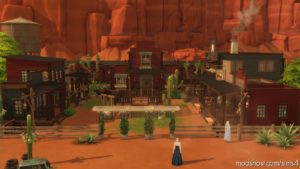 Sims 4 House Mod: Full Western Town With Train – 50×40 NO CC (Image #21)