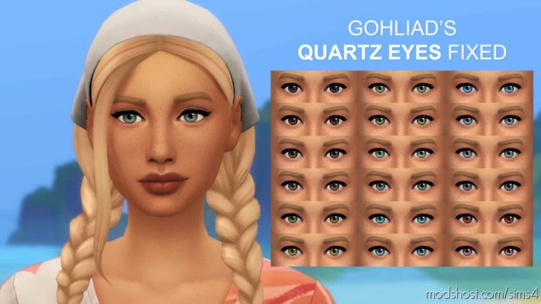 Gohliad’s Quartz Eyes Fixed – Human Defaults for The Sims 4