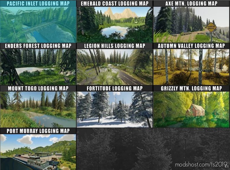 Forestry Maps Pack for Farming Simulator 19
