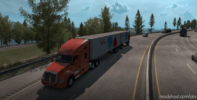 Multiple Trailers In Traffic V9.0 for American Truck Simulator