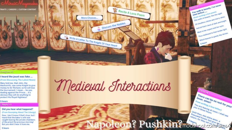 Medieval Interactions for The Sims 4