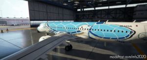 MSFS 2020 8K Livery Mod: A320Neo Flying Honu (ALL Nippon Airways ANA) 8K V1.0.0 (Image #3)