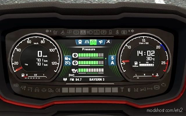 Scania S Dashboard Computer V1.7 [1.40] for Euro Truck Simulator 2