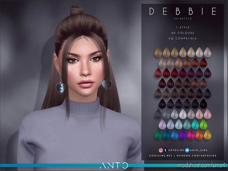 Debbie (Hairstyle) for The Sims 4