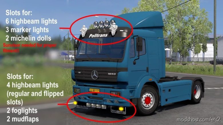 Slots For The Mercedes SK By XBS for Euro Truck Simulator 2