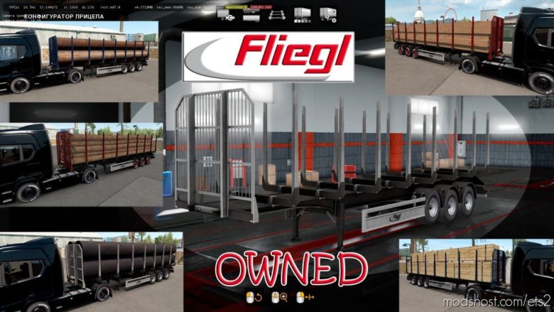 Ownable LOG Trailer Fliegl V1.0.6 for Euro Truck Simulator 2