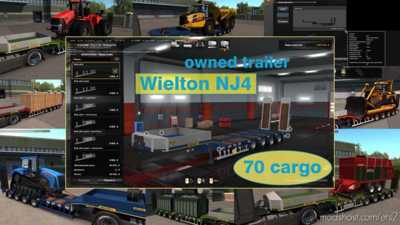 Ownable Overweight Trailer Wielton NJ4 V1.7.6 for Euro Truck Simulator 2