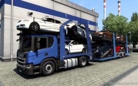 ETS2 Scania Truck Mod: Nextgen Scania P (Eugene) CAR Transport 1.40.1 (Image #3)