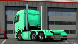 Straight Exhaust Pipes For Scania Next-Gen Trucks for Euro Truck Simulator 2