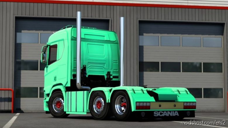 Straight Exhaust Pipes For Scania Next-Gen Trucks for Euro Truck Simulator 2