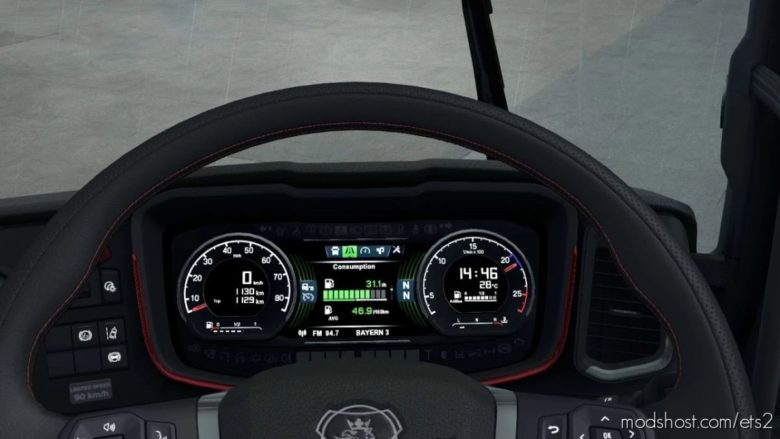 Scania S Dashboard Computer V1.7.1 [1.40] for Euro Truck Simulator 2
