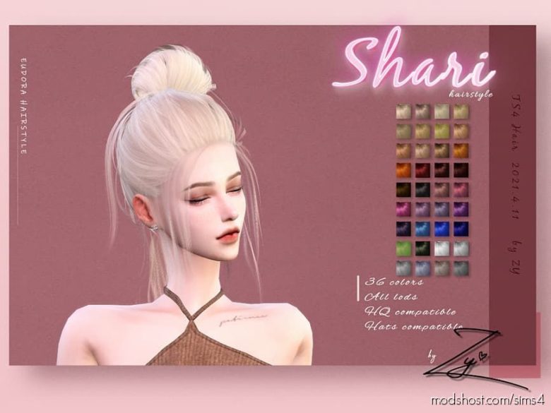 Shari Hairstyle for The Sims 4