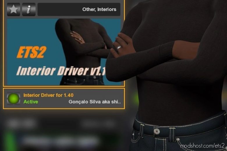 Interior Driver Mod V1.10 for Euro Truck Simulator 2