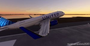 MSFS 2020 8K Livery Mod: A32NX 8K United Airlines Blue (Image #3)