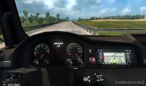 SCS MAN Truck Custom Dash By Piva V9 [1.40] for Euro Truck Simulator 2