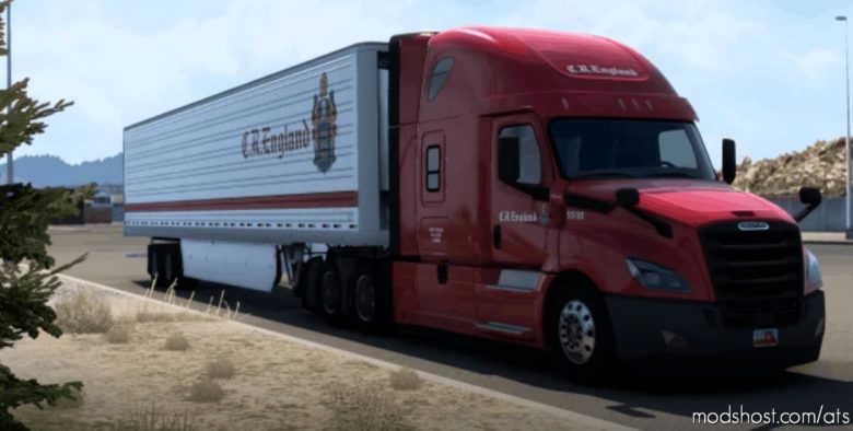 C.R. England Cascadia And 53FT Trailer Skin for American Truck Simulator