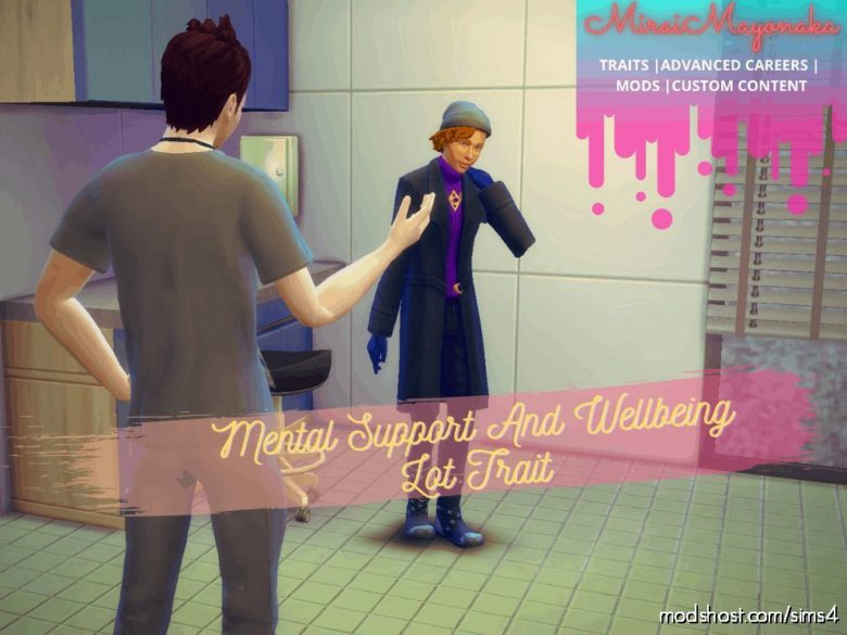 Mental Support And Wellbeing LOT Trait for The Sims 4