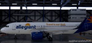 MSFS 2020 A320neo Livery Mod: A32NX Airbus A320Neo Allegiant Airlines N227NV In 8K V1.0.1 (Image #3)