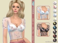 Flowers Spring TOP for The Sims 4