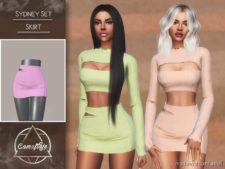 Sims 4 Clothes Mod: Sydney SET (Skirt) (Featured)