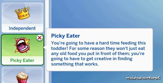 Dale Eating Disorders Pack for The Sims 4