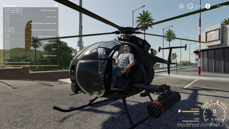 MH6 Little Bird Helicopter V1.0.0.1 for Farming Simulator 19