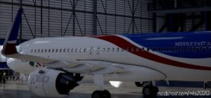 MSFS 2020 8K Livery Mod: A32NX FBW A320Neo Middle East Airlines T7-Mei In 8K V1.0.1 (Image #3)