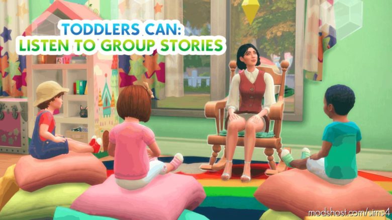 Toddlers CAN: Listen To Group Stories for The Sims 4