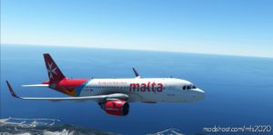 MSFS 2020 Malta Livery Mod: A32NX | 8K AIR Malta (9H-Neb) Very Detailed Clean/Dirty Version V1.5 (Image #4)