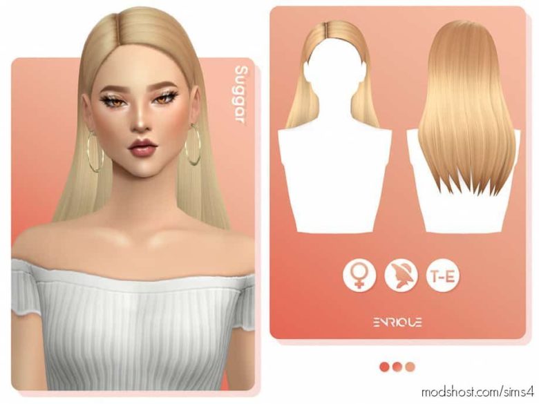 Suggar Hairstyle for The Sims 4