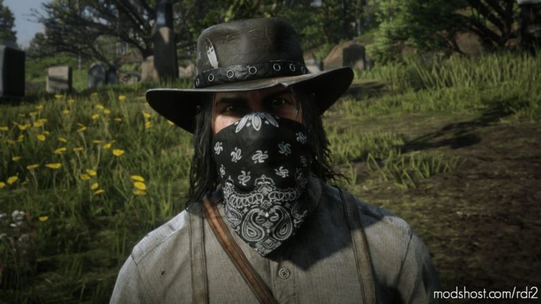 Green And Yellow And A Black Pattern Bandanas for Red Dead Redemption 2