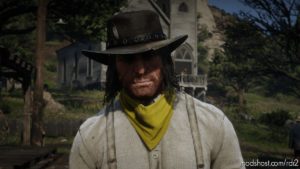 RDR2 Player Mod: Green And Yellow And A Black Pattern Bandanas (Image #2)