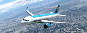 MSFS 2020 A320 Livery Mod: A32NX FBW Uzbekistan Airways UK32022 (Image #3)