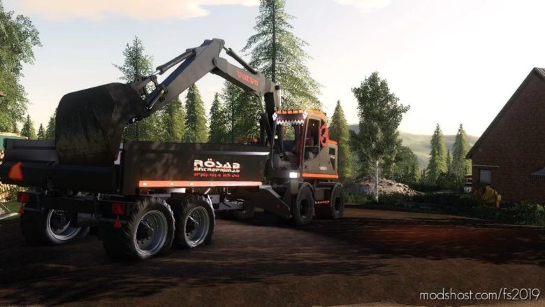 Rösab Volvo EW160 Excavator for Farming Simulator 19