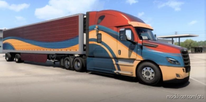 Freightliner Cascadia Metallic Paint & Trailer Skin [1.40] for American Truck Simulator