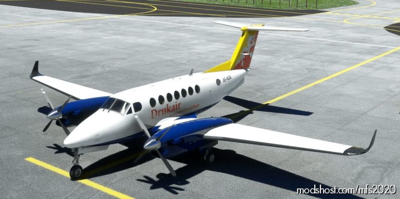 King AIR 350 Drukair – Royal Bhutan Airlines [4K Fictional] for Microsoft Flight Simulator 2020