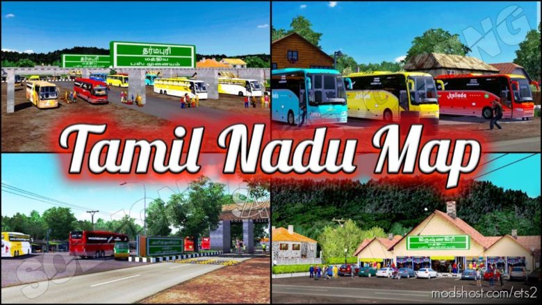 Tamil Nadu Map With Profile [1.36 -1.40] for Euro Truck Simulator 2