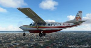 MSFS 2020 Suriname Livery Mod: Cessna 208B Grand Caravan Pz-Tbs GUM AIR 4K (Image #3)